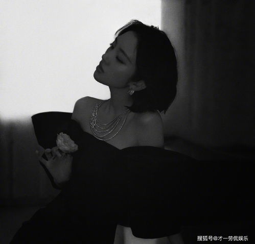 满满高级感唐艺昕尝试黑白氛围写真,甜美女孩变优雅女神