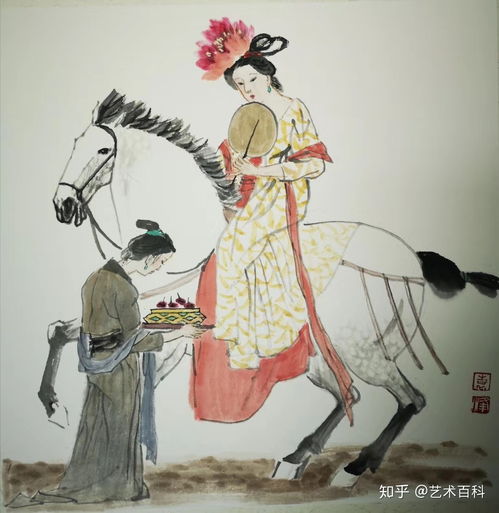 美女与野兽袁峰中国画作品欣赏