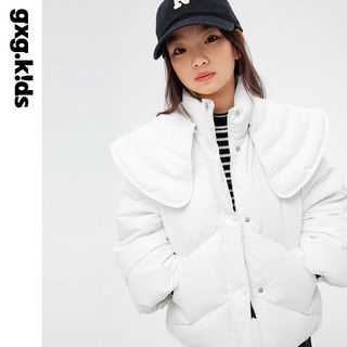 nike耐克童装女童短款羽绒服23冬季90含绒量可拆卸帽子儿童保暖上衣海蓝110524