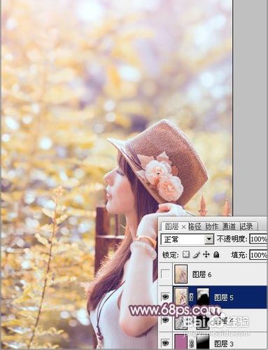 photoshop把夏日外景图片调为小新鲜的秋季色