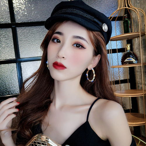 高级感水钻缠绕c型耳圈耳环2019新潮网红气质欧美个性夸张耳饰女