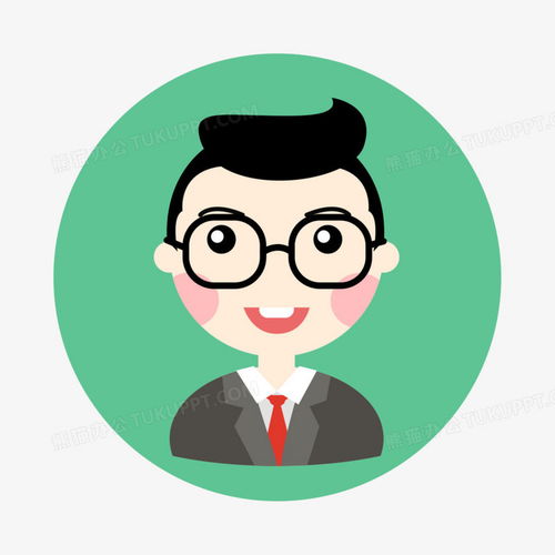 简约卡通头像扁平化男士头像png图片素材下载卡通png熊猫办公