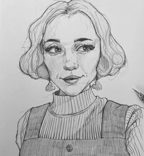 作品欣赏意大利画家尤苏波夫,这些素描头像绝了