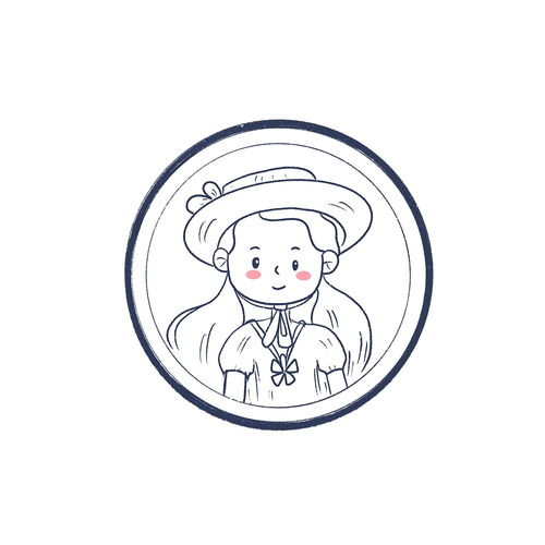 简笔画可爱女生头像