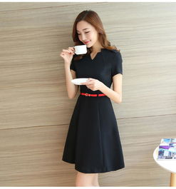 2016夏装新款修身酒店工作服职业连衣裙ol短袖a字裙工装大码女装