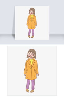 冬季冬日短发少女卡通手绘图片素材psb格式下载动漫人物大全