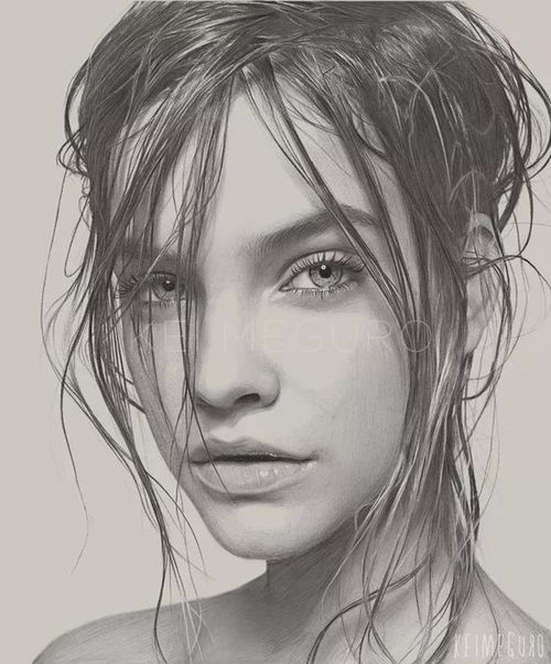 她只用一支铅笔,手绘绝美的女性画像,美到让你窒息