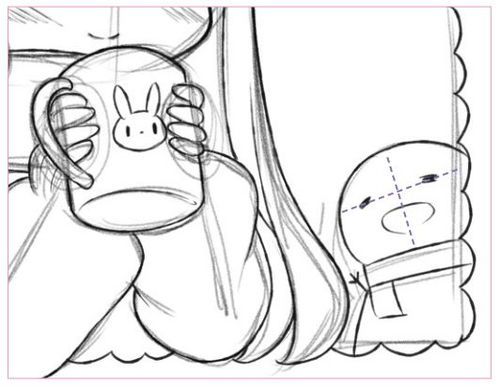 viso画背景框3分钟漫画教程q版漫画少女线稿,画完暖暖的