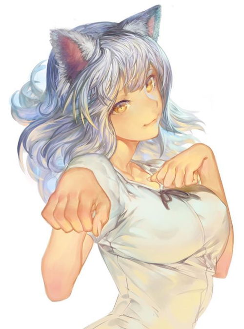 有没有银发的,有猫耳的,表情很冷的美少女图...要动漫的