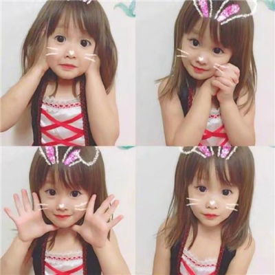 韩国小女孩头像超萌四宫格2018大眼睛小姑娘软萌女孩图片