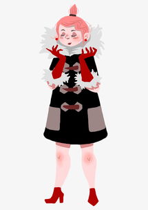 冬季穿着保暖的可爱欧美风少女插画一图片素材psb格式下载动漫人物大全