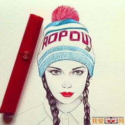 安东奈娜手绘水彩美女插画图片