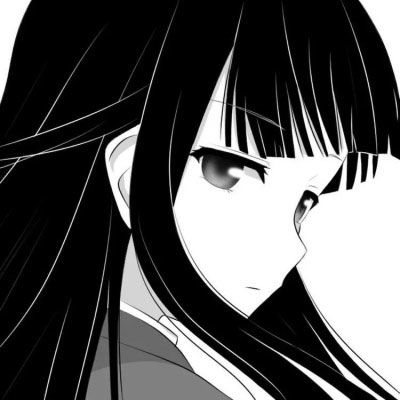 黑色丧女头像黑白丧头像二次元