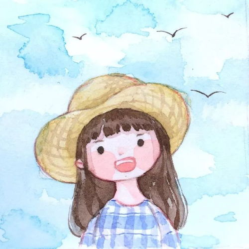 这样的水彩小头像,真的很夏天啊