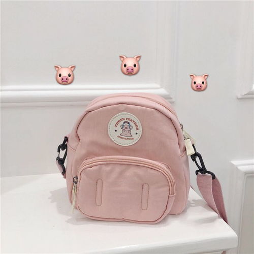 日韩ins粉色少女心可爱k卡通猪猪斜挎包学生外出手机包土酷蹦迪风