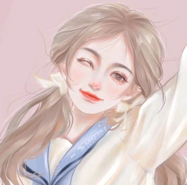超级好看的手绘女生头像