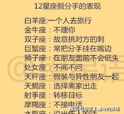十二星座女生身材排行榜,12星座假分手的表现,十二星座忠诚度排名
