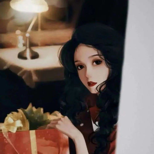 抖音热门头像红衣女