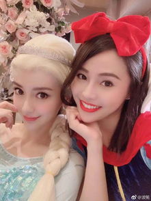 angelababy化身冰雪女王补过30岁生日精致似真人芭比