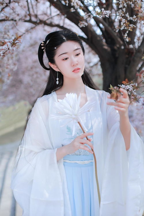 白衣古装美女清新脱俗古风摄影6