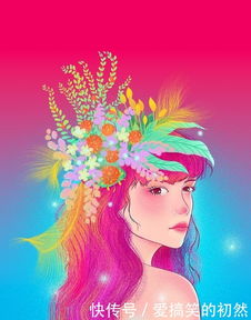 唯美清新少女头像板绘插画