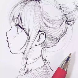 90后美女的小清新动漫手绘,不能错过