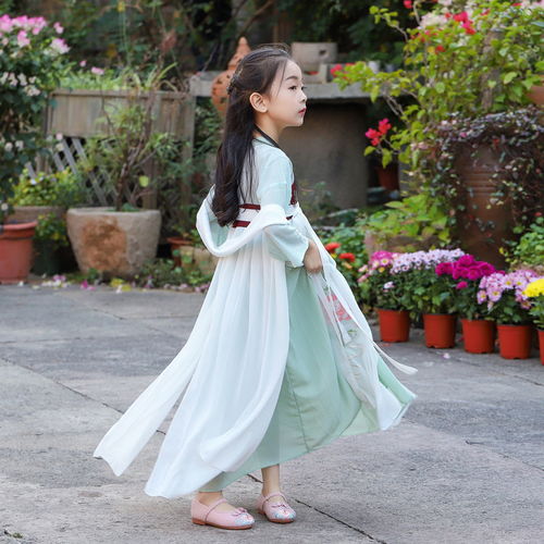 古代汉服鞋子儿童绣花鞋女童古风小女孩古装民族风宝宝老北京布鞋