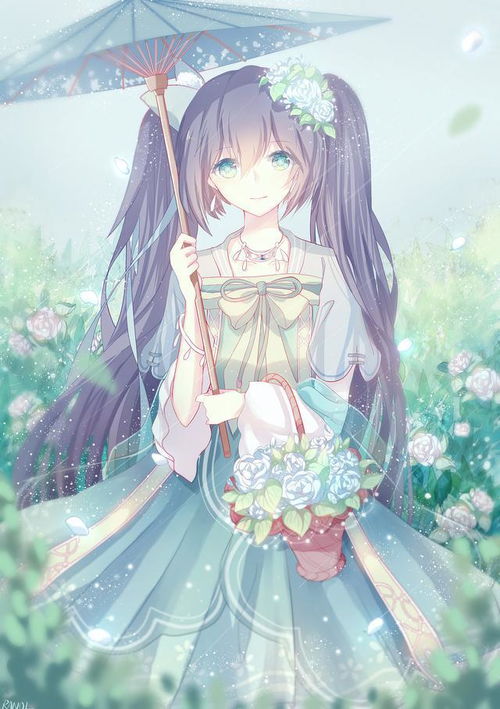插画壁纸画风细腻,上色干净利落的少女插画