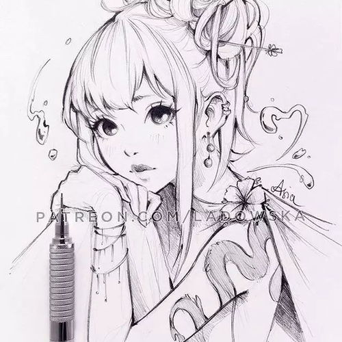 90后美女的小清新动漫手绘,不能错过