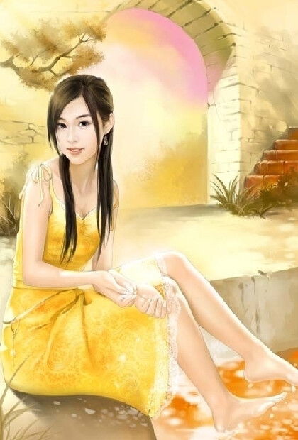 现代美女手绘