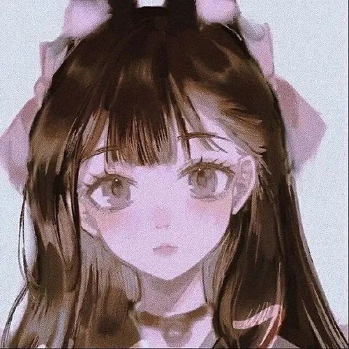 插画女生头像