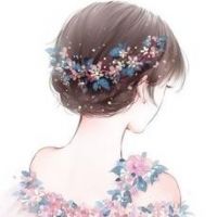 卡通背影头像女,清新卡通女生背影微信头像图片