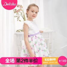 女童花朵印花连衣裙