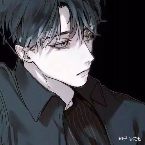 男生动漫头像夕阳侧脸