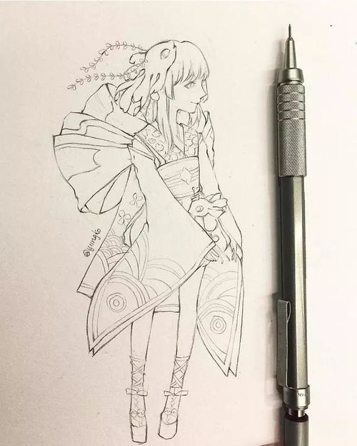 cg原画插画教程绝美仙气女生线稿临摹手绘