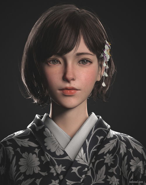 20张超逼真的3d人物角色设计