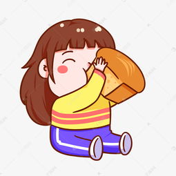 吃货微胖女生大蛋糕开心素材图片免费下载千库网
