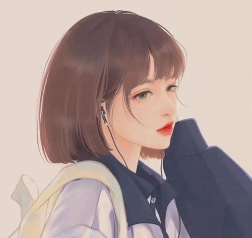 可爱短发女孩头像
