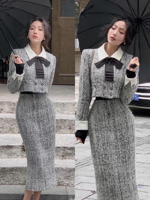秋日小香风长裙,浓情唯美的女人味