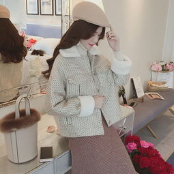 优雅淑女范的短款冬装外套,小个子女生必备哦