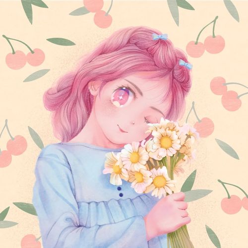 甜美系少女图片,可做头像与壁纸