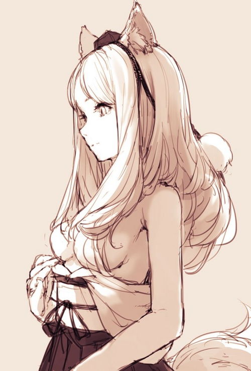 动漫女生头像兔耳长发侧脸