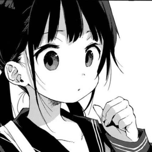 动漫女头灰色头像