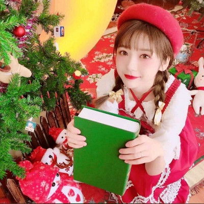微信圣诞帽头像女生好看又可爱的圣诞节女头像2019