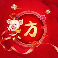 2019新年头像卡通红色卡通喜庆头像图片