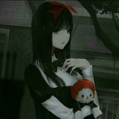 黑化的头像动漫少女病娇黑化的女生动漫头像