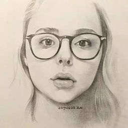 他的素描绘画温柔细腻风格清新唯美