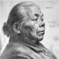 素描老人头像图片大全正面中国老人素描头像图片女