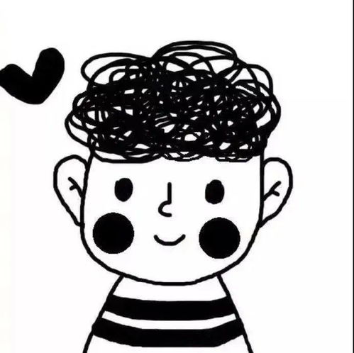 黑白简笔画头像为什么恋爱中的女生很作
