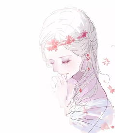 一组小清新的女生插画头像